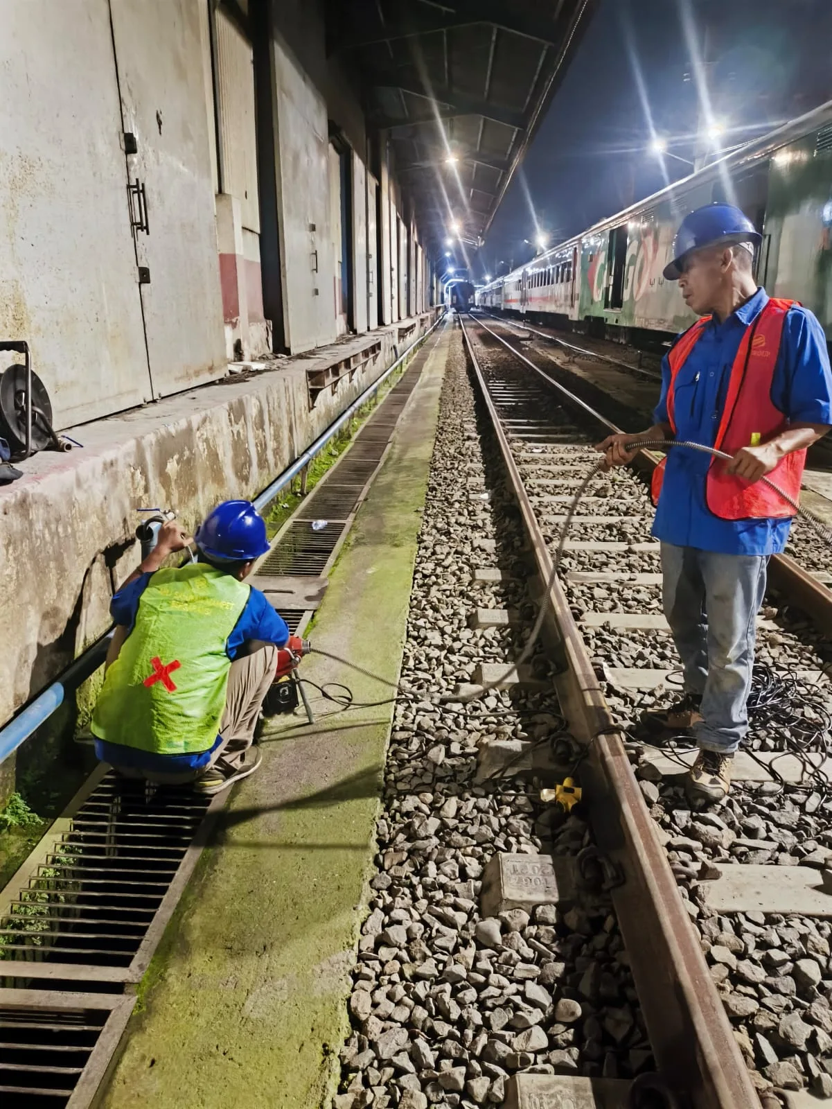 Dokumentasi Proyek Pelancaran Saluran Stasiun KAI Jawa Tengah
